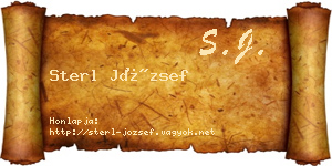 Sterl József névjegykártya